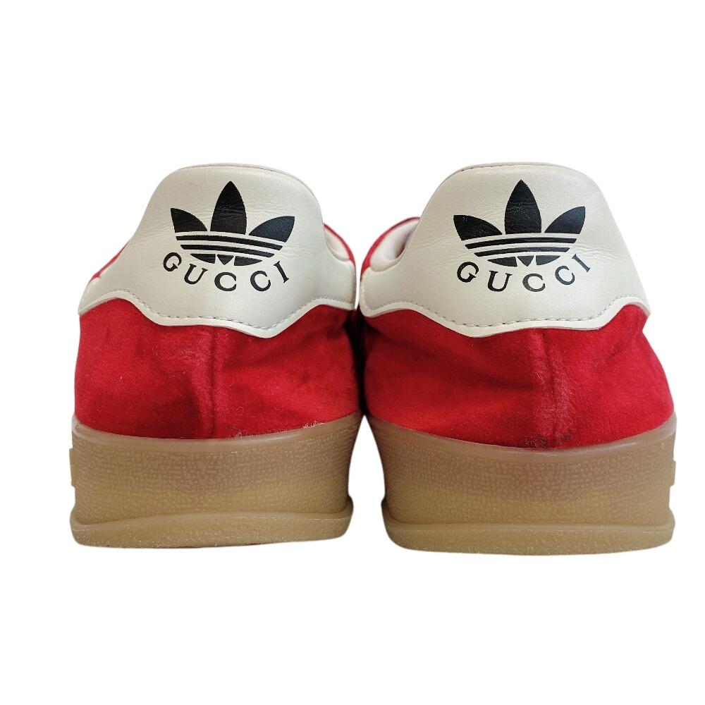 GUCCI Sneakers Velour Suede suede GAZELLE sneakers Red suede Used