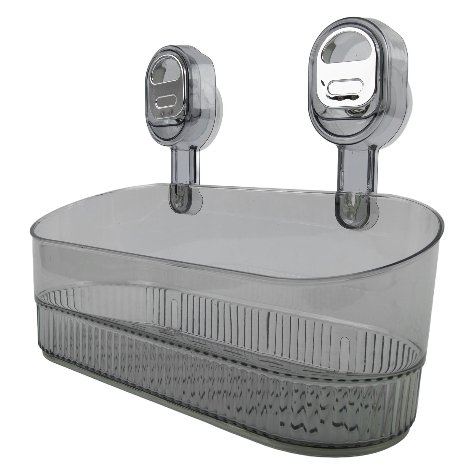 

No Drill Design Bathroom Storage Solution for All Your Organizing Needs серый