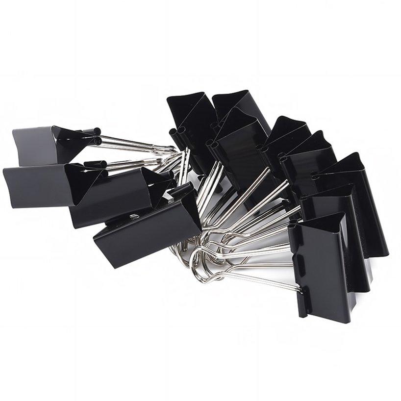 Office Document Clamps Binder Clips Foldback Office Supplies Black Grip Clamps