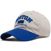 Vintage Boston 1630 Letter Embroidered Baseball Caps Men Women Two-Tone Patchwork Curved Brim Dad Hat Casual Outdoor Golf Hat