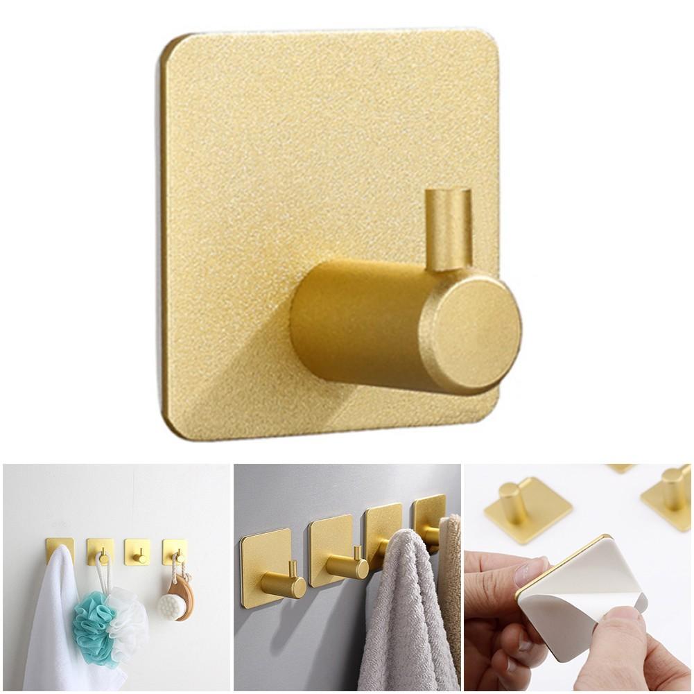 Aluminum alloy Gold Robe Towel Holder Hooks   Wall Door Mounted Bath