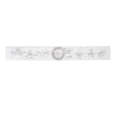 Goniometro in PVC Righello Angolare Misura 360 Gradi Articolazioni Range di Movimento per Fisioterapia