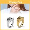 Moderner Kreativer Feuerzeug-Design-Ring in glänzendem Gold und Silber, perfekt für alle Größen