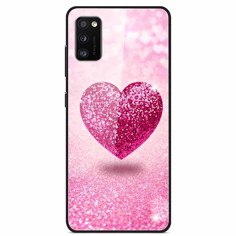 Para Samsung A41 Funda A31 A71 A51 Cristal Templado Cubiertas Traseras Rígidas Para Samsung Galaxy A51 Fundas de Teléfono Fundas Protectoras Coque A 41