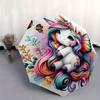 1pc Unicorn Idea Automatic Opening and Closing Umbrella - Small Umbrella Suitable for Various Occasions, Portable 3-Fold Small Umbrella for
