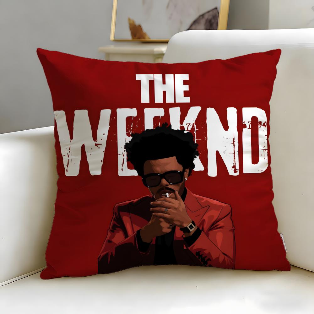 popular singer The Weeknd Cushion Cover Soft  EasyWash Pillow Case  Versatile for Couch Bed Travel and Office