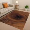 Classic Wood Grain Tree Growth Ring Brown Gray Living Room Non-Slip Area Rug Carpet For Bedroom Playroom Sofa,Home Decor Doormat