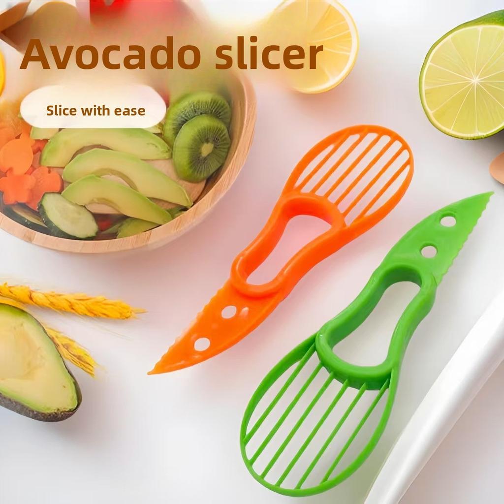 Multifunctional Avocado Cutter Household Kiwi Fruit Peeler Corer Slicer Pulp Separator Double Blade Kitchen Tool for Home Use