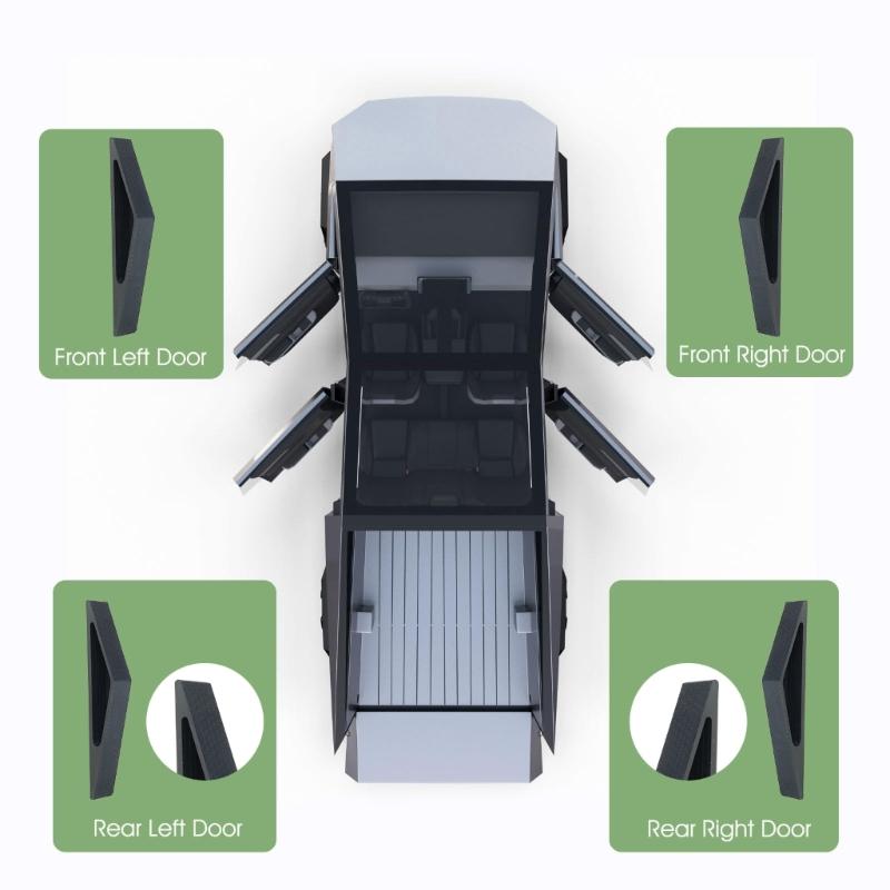 Rubber Door Handles Anti Fingerprint Door Handles Offering Fingerprint Resistance 4pcs Suitable for Automotives