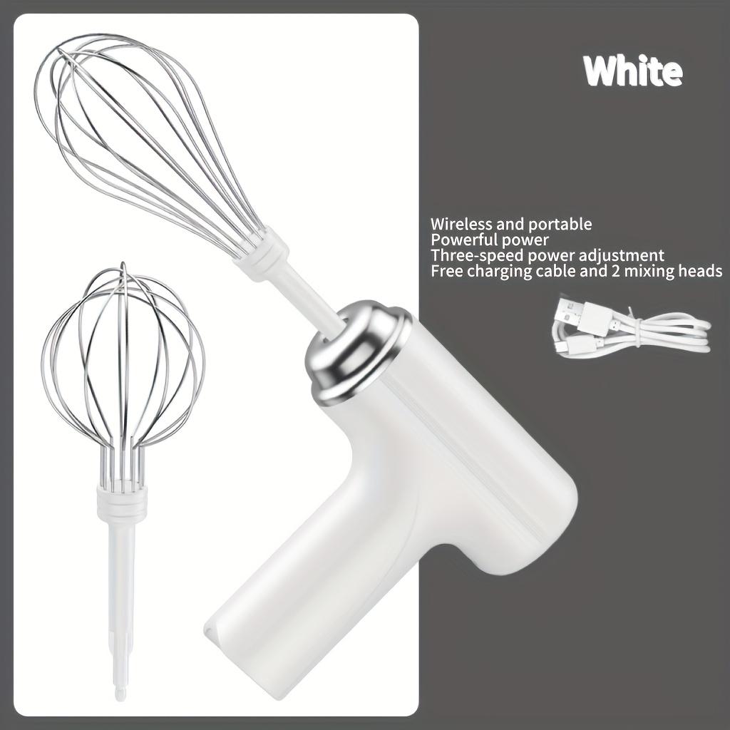 1pc Handheld Electric Eggbeater & Whisk - USB Rechargeable, Cordless, Portable, Lightweight, Easy-to-Use Hand Mixer for Baking Cakes, Cookies, Muffins