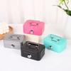 Creative Mini Lockable Cash Box Metal Sturdy Construction Money Safe Case with Handle Portable Lock Box for Adults