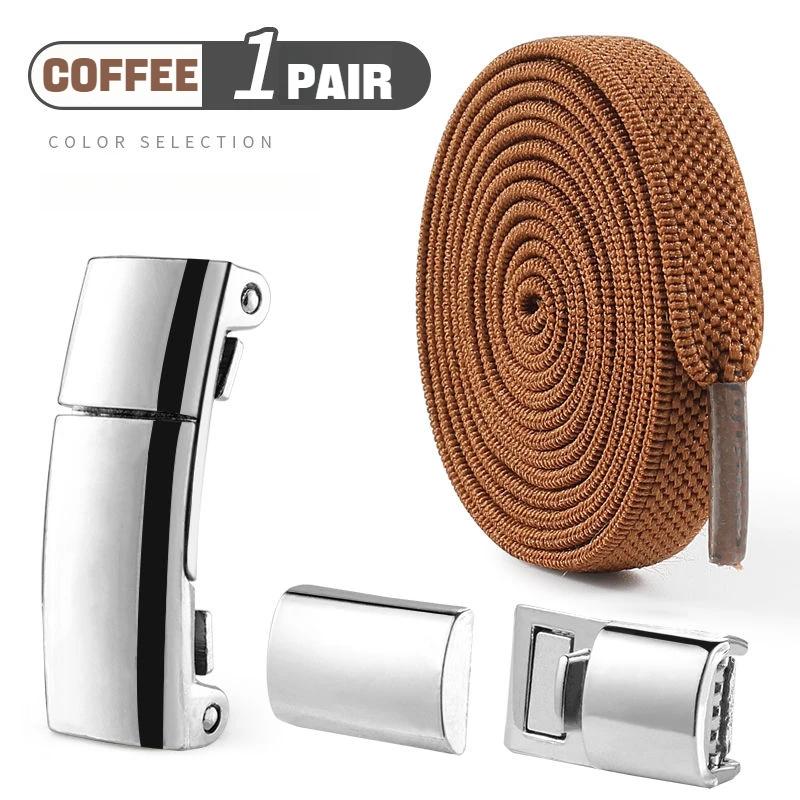 Magnetic Lock Shoelaces Without Ties Flat Elastic Shoe Laces Sneakers Boots No Tie Shoelace Rubber Bands for Shoes Accessories