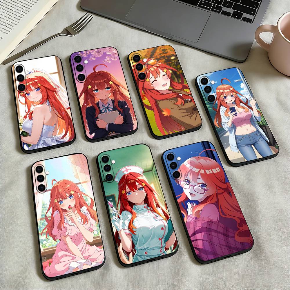 Itsuki Anime N-Nakano Phone Case Black Silicone Soft For Samsung Galaxy A73,A72,A71,A70,A53,A52,A51