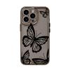 Black line butterfly for iPhone17promax Apple 16 mobile phone case 14/13 fine hole 15 anti-drop
