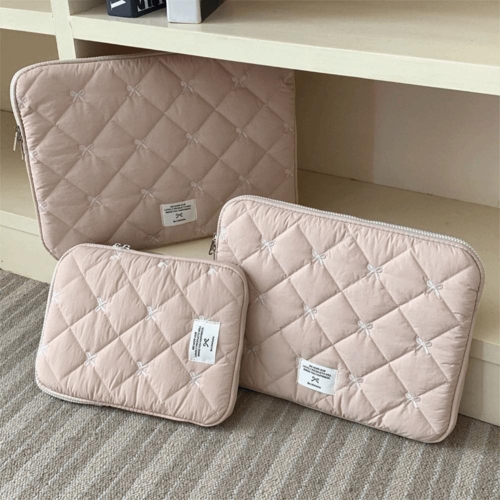 Shockproof Tablet Sleeve Case Soft Laptop Bag Portable Bow Laptop Sleeve  Travel