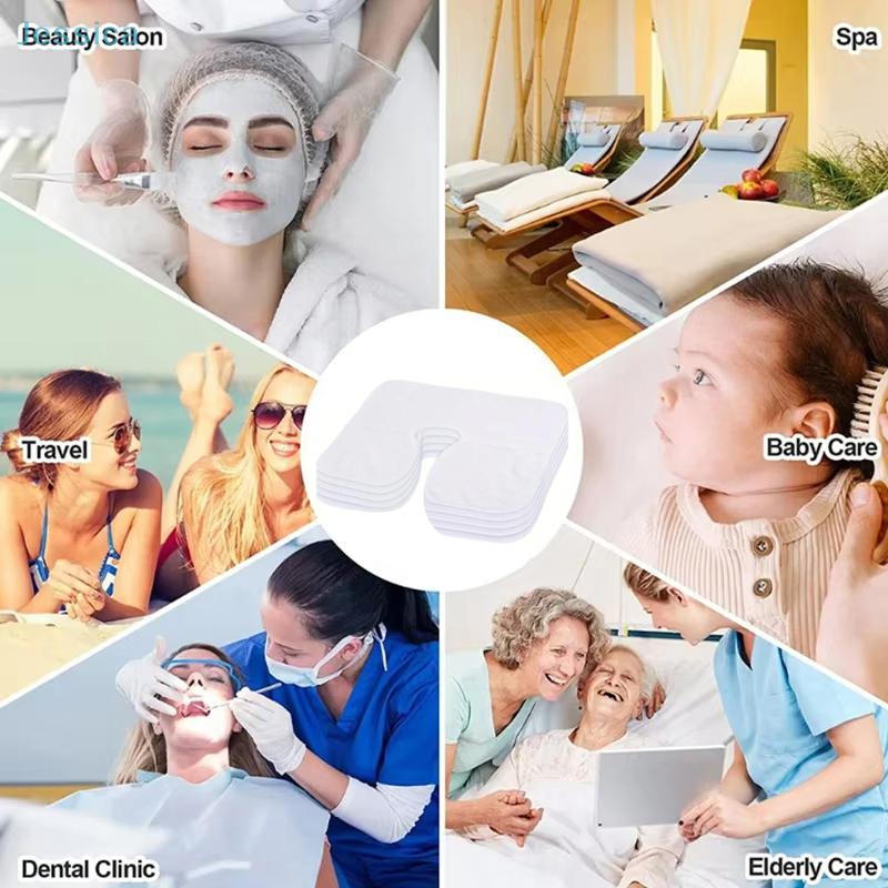 1Pcs SPA Face Massage Pad Beauty Salon Massage Headrest Pad Disposable Cotton Pillow Towel Cover Face Skin Care Tool