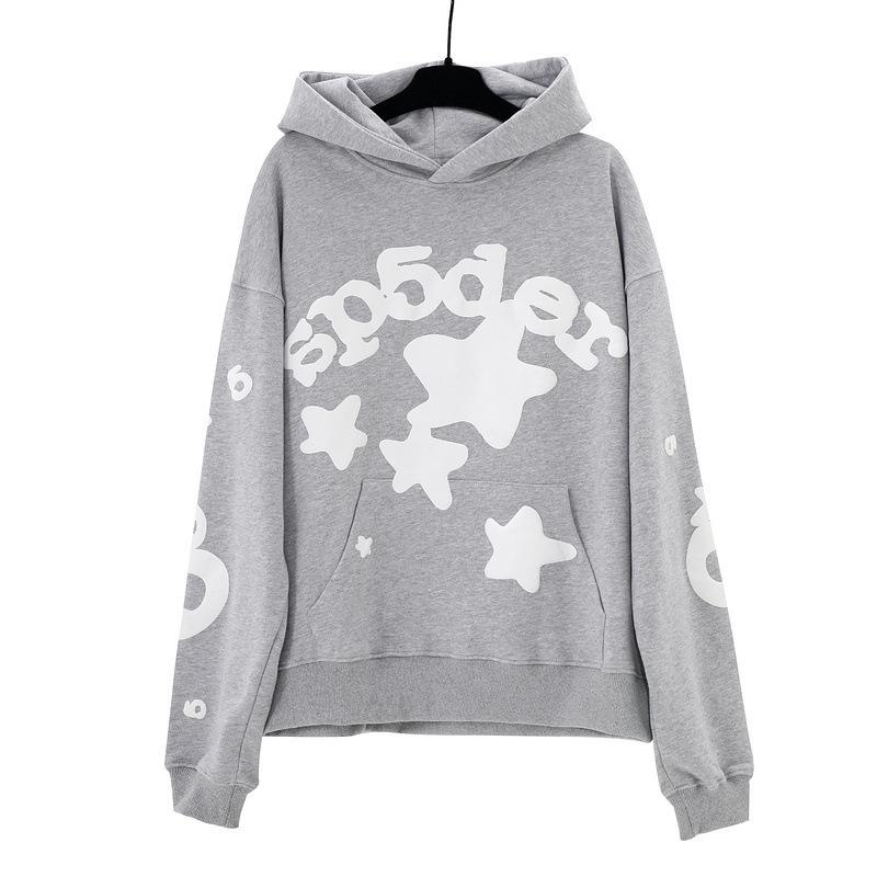 Unisex Hooded Long Sleeve Sweatshirts Loose Fit Graphic Print Streetwear Pullover