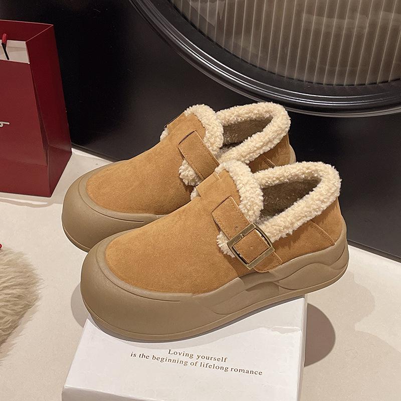 

2025 новые зимние сапоги женские зимние на толстой подошве на плоской подошве нескользящие с низким голенищем для маленьких ног теплые на толстом хлопковом подкладе 37 верблюд