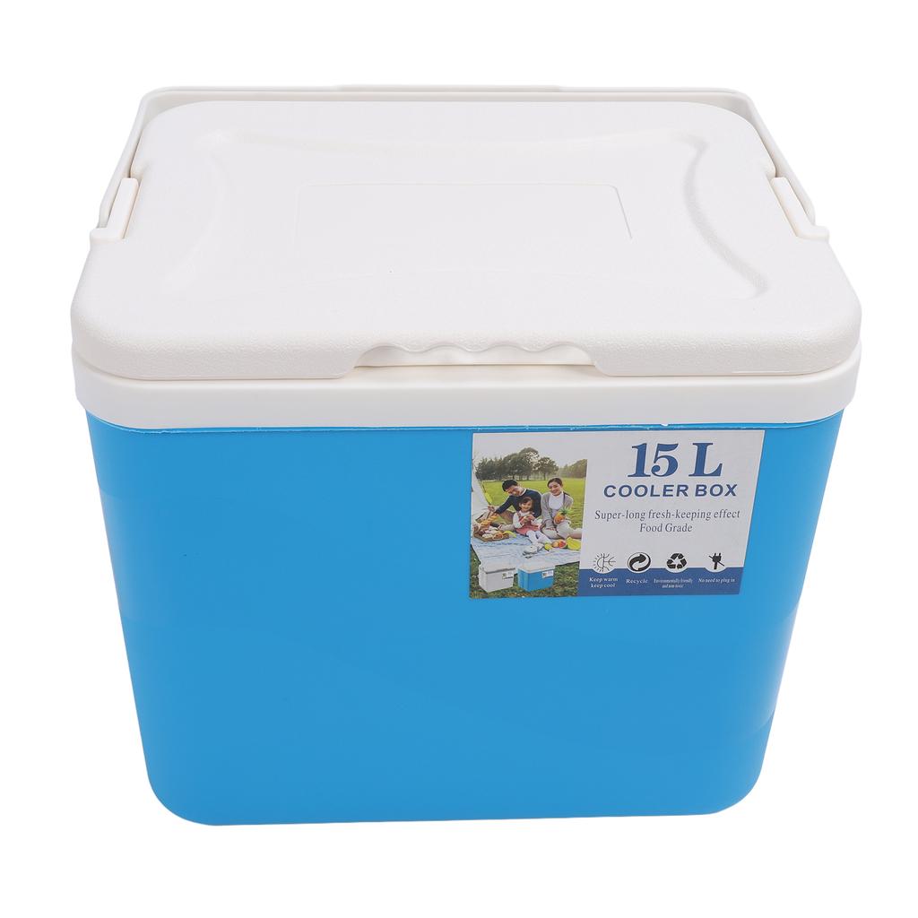 15L Insulated Portable Cooler Professional Lasting Cooling Insulation Hard Cooler Box for Outdoor Picnic Fishing Commercial Stall