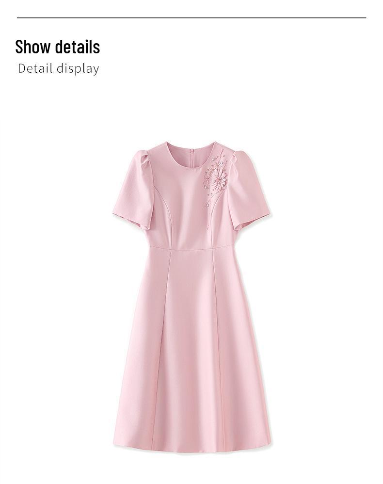 Elegantes leicht luxuriöses mit Diamanten besetztes Blumen-Abendkleid für Damen