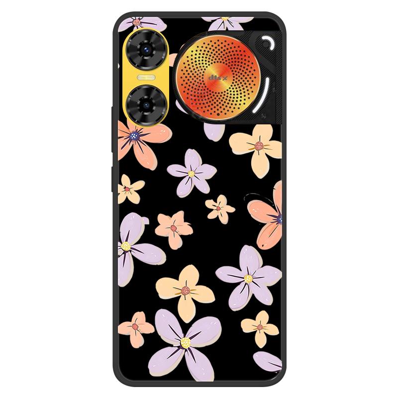 For ZTE Nubia Music 2 Case 2025 New 5G Fashion Flower Soft Silicone Shockproof Bumper For nubia Music2 5G Strip Phone Back Cover