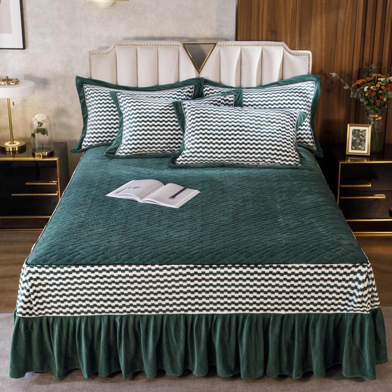 Зимняя утолщенная теплая стеганая юбка из кораллового флиса — фото 7