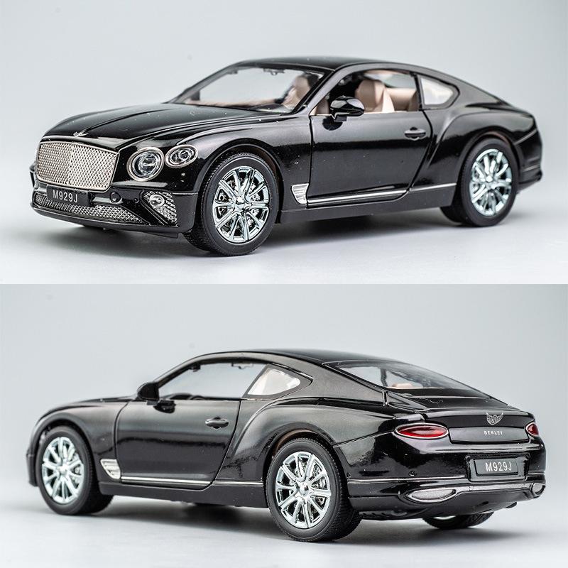 1/24 Scale Bentley Continental GT Diecast Car Model Toy, Pull Back Toy Vehicle with Sound and Light for Kids Toddler Boys Girls Gift Collection