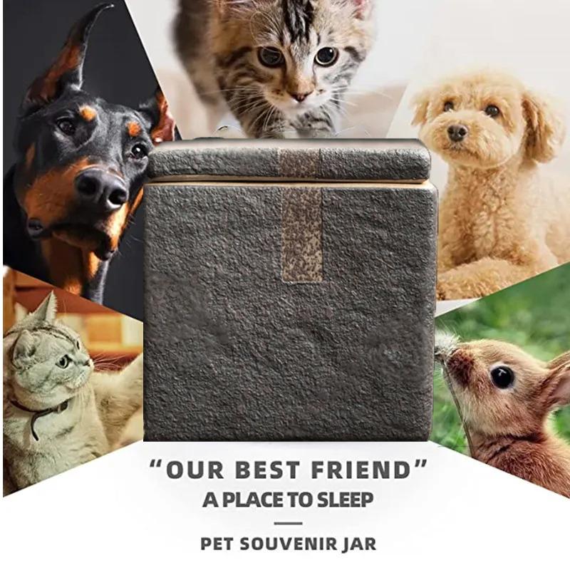 

Керамическая урна для домашних животных, банка Мини-урны для животных, шкатулка, винтажный похоронный гроб, пепел для собак, кошек, мемориальный пепел, кремация, сувенир Funeraire 350ML