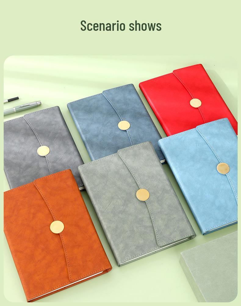 Custom Logo Leather Journal Set: Laptop Gift Box with Three-Fold Thickened Notebook for Creative Business.