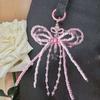 Multifunctional Beaded Keychain Stylish Bag Charm Beaded Bowknot Bag Pendant Stylish Key Adornment Beaded Keychain