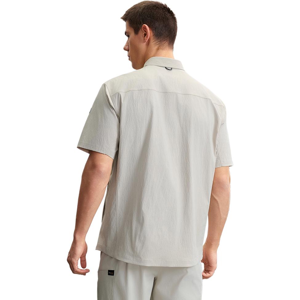 Fila Explore Outdoor Sports Series Logo Polo Short Sleeve Shirt Men Shirts Beige A11M527706F-BG
