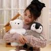 Fluffy Stuffed Small Penguin Doll Marine Animal Penguin Plush Doll Polar Bear Plush Toy  Kid Gift
