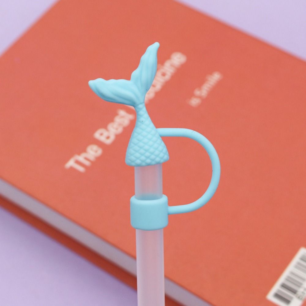 Beauty Fishtail Silicone Straw Cap Straw Tip Covers for Stanley/Tumbler Cup for Party Decor
