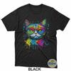 Funny Cat Sunglasses Vibrant Graphic T-Shirt