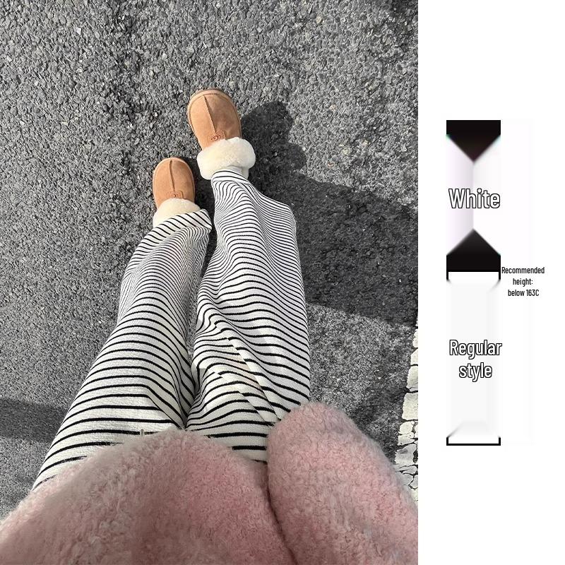 

Женские полосатые брюки с широкими штанинами и высокой посадкой на флисовой подкладке S (recommended 80-95 lbs)