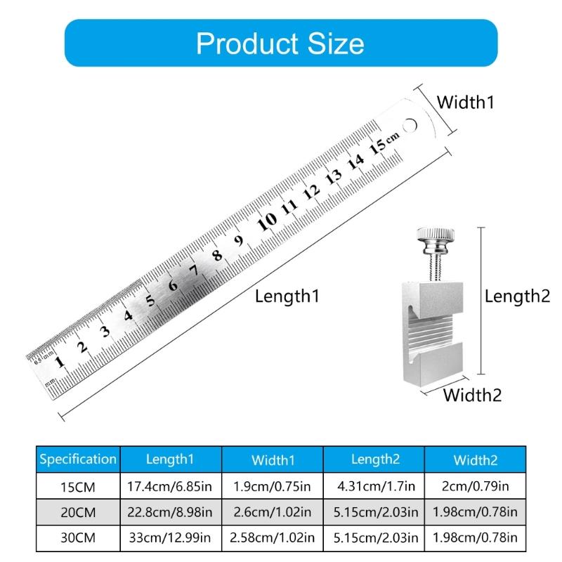 Carpenter Layout Measuring Tool Multiple Scale Marking and Rustproof Stainless Steel for Workshop Use