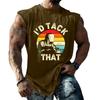 Men's Sleeveless Casual Tank Top Loose Fit Muscle Shirt Graphic Print Summer Workout Sportswear