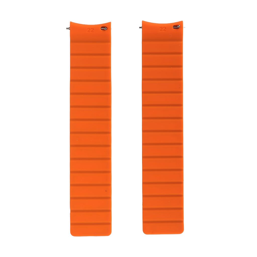 2Pcs Watch Strap Silicone Universal Magnetic Watches Band for Amazfit GTR 3 3 Pro 22mm Grey Orange