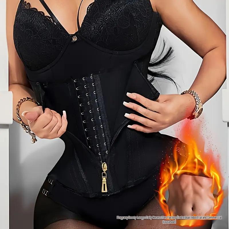 Zipper Buckle Waist Trainer & Lumbar Support Band for Body Shaping & Abdomen Compression