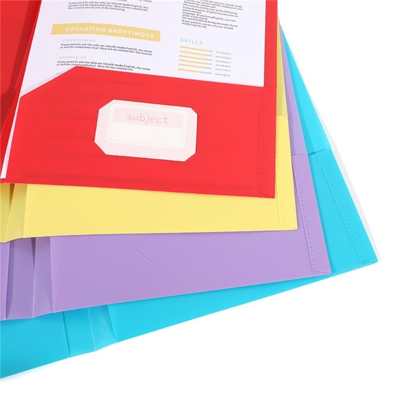 1/6Pcs Two-Pocket Folder Letter Size Folders with Pockets Holds 100 Sheets Document Organiser Presentation File Folder