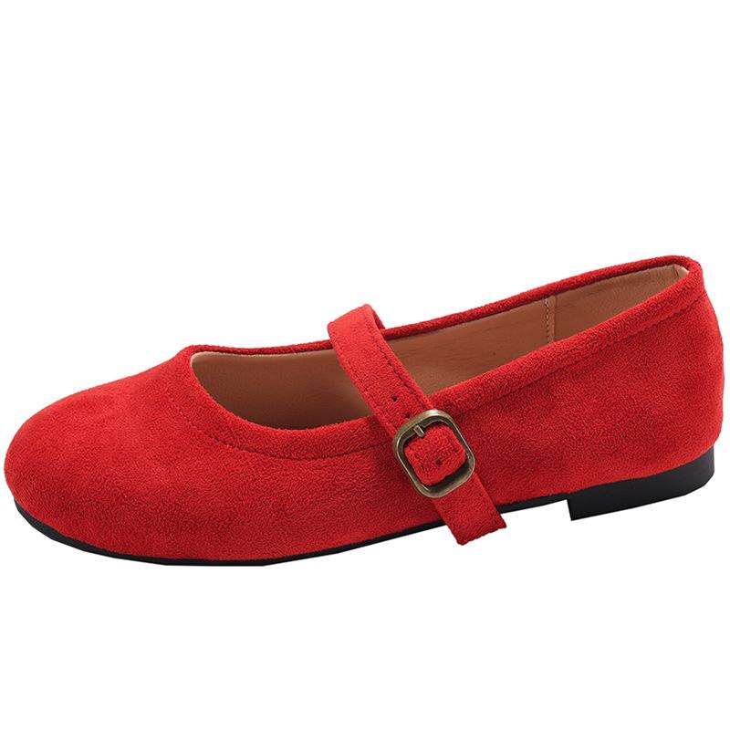 Queen Fan Red Retro French Light Mouth Single Shoes Women's 2025 New Autumn Skirt Versatile Mary Jane Shoes