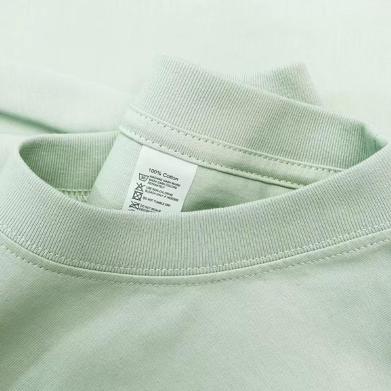 T-shirt da uomo girocollo pesante a tinta unita 320g: Opaco, Stile Americano, Vestibilità Ampia, Manica Corta, Abbigliamento Estivo XL (160-180 lbs)