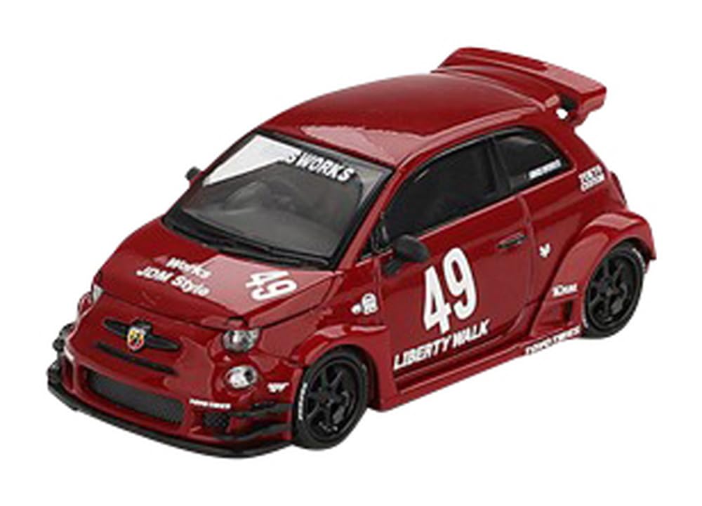MINI GT Scale Abarth 595 X Abarth Works Red Finished Model 1/64 LB-WORKS (Right-Hand Drive) MGT00963-R