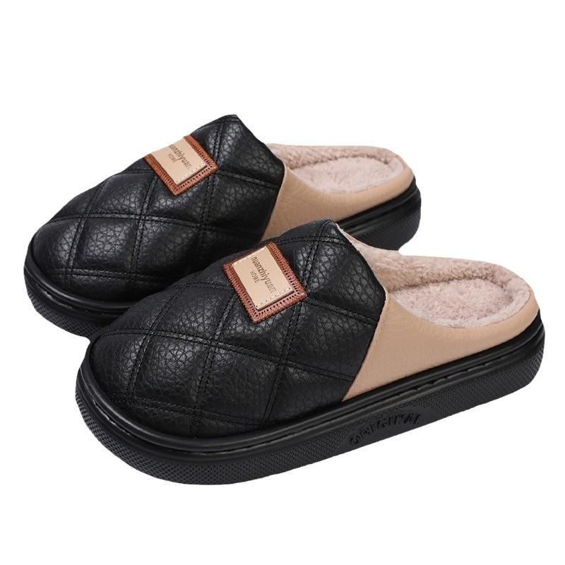 Velká velikost 50-51 Domácí pantofle pro muže Lehké Zimní Plyšové Vnitřní Pánské Boty 2025 Nové Protiskluzové Teplé Platformové Pantofle