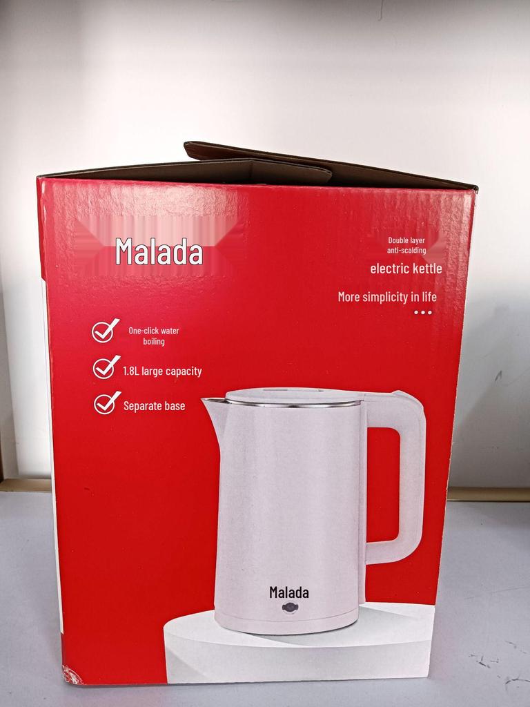Flash Sale: Wanlida 1.8L Electric Stainless Steel Auto-Off Water Kettle - New Year Red
