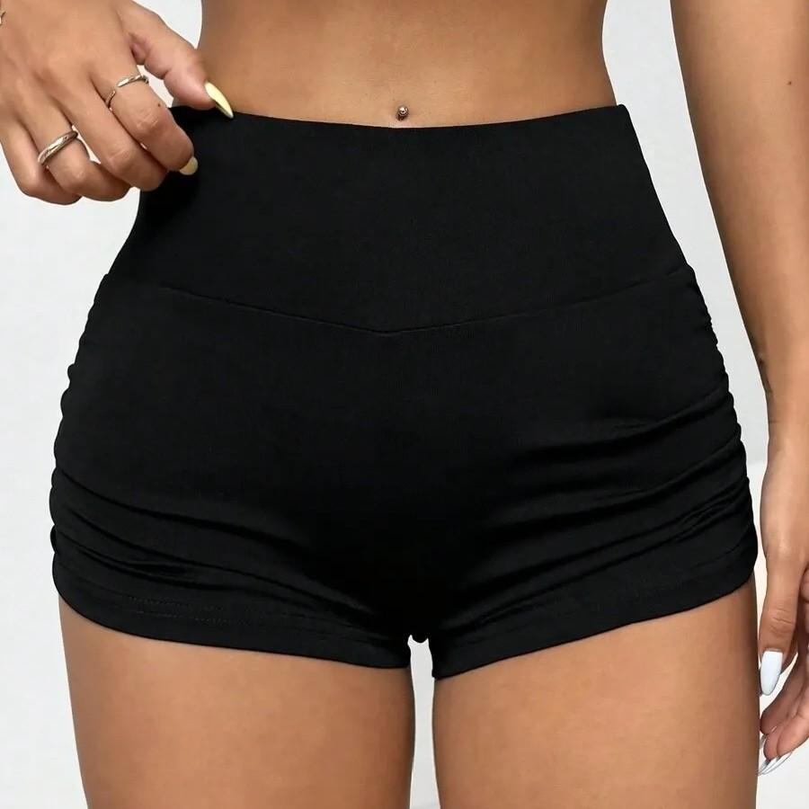 Nackte Dreipunkt-Hose, Yogahose, Damen-Sportshorts mit Kordelzug, Pfirsich-Po-Lifting-Fitnessshorts, Damen Sommer