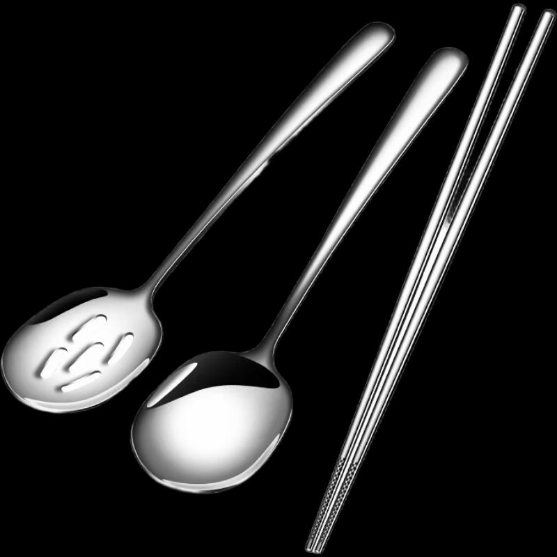 304 Stainless Steel Serving Spoon & Chopsticks Set