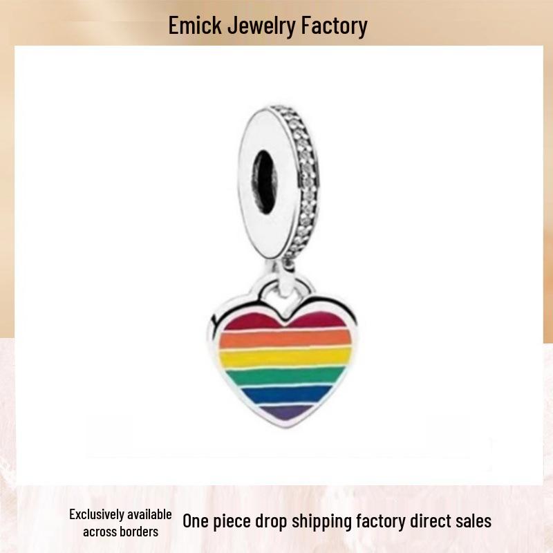 Original Beaded Panjia DIY Pendant - Disney Rainbow & Lavender Style