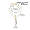 Salircon Hip Hop 2Pcs/Set Unique Cross Pendant Necklace for Women Fashion Metal Collarbone Chain Y2K Party Jewelry Gift New