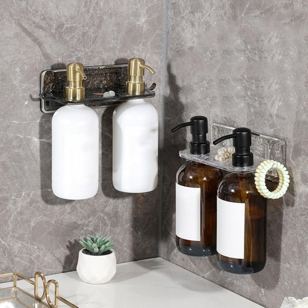 Wall Mounted Bathroom Storage Rack Creative Lotion Dispenser Holder  Bathroom Supplies